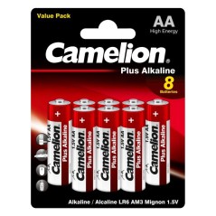 Элемент питания алкалиновый AA/LR6 1.5В Plus Alkaline LR6-BP8 BL-8 (блист.8шт) Camelion 14133