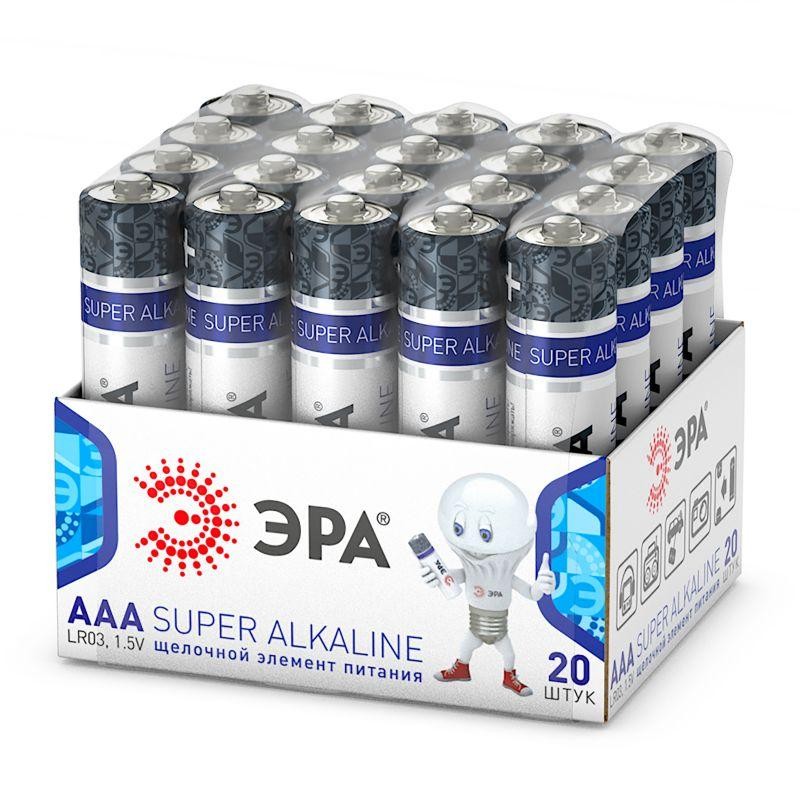 Элемент питания алкалиновый LR03-20 bulk SUPER Alkaline (уп.20шт) ЭРА Б0054622