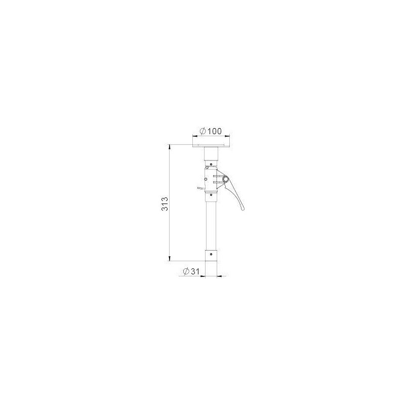 Крепление потолочное электромонтаж. колонны 313х30мм ISSDV сталь OBO 6290189