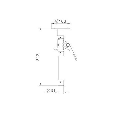 Крепление потолочное электромонтаж. колонны 313х30мм ISSDV сталь OBO 6290189