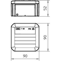 Коробка распределительная 90х90х52мм T40 OE OBO 2007223