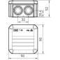 Коробка распределительная 90х90х52мм IP55 T40 RW 7х25 белоснеж. OBO 2007517