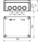 Коробка распределительная 190х150х77мм T160 7хM25 5хM32 IP66 свет. сер. OBO 2007093