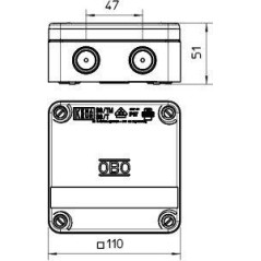 Коробка распределительная 110х110х50мм IP67 B9/T M OBO 2001853