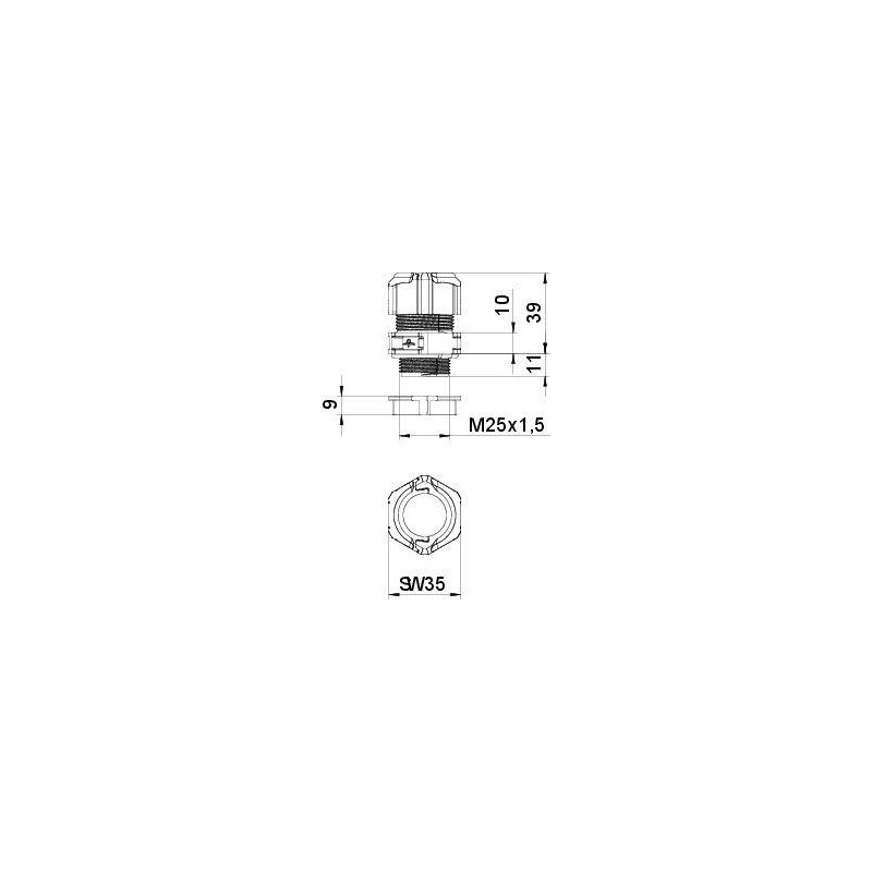 Ввод кабельный разборный V-TEC TB25 OBO 2024910