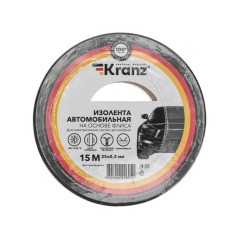 Изолента автомобильная флис 0.3х25мм 15м Kranz KR-09-2906-1