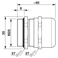 Ввод кабельный G-INS-M25-M68N-NNES-S Phoenix Contact 1411165