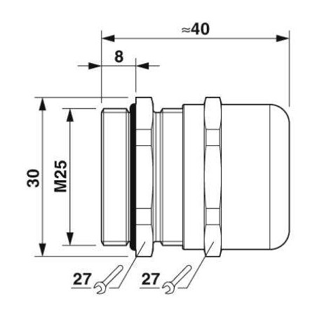 Ввод кабельный G-INS-M25-M68N-NNES-S Phoenix Contact 1411165