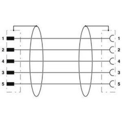 Кабель для датчика SAC-5P-M12MS/ 3.0-PUR/M12FS SH Phoenix Contact 1500910