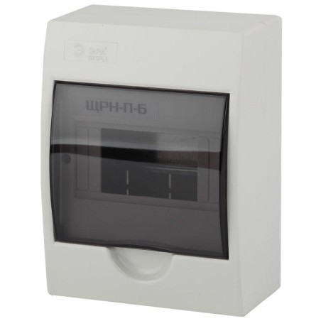 Бокс ЩРН-П-6 мод. навесной пластик IP41 SIMPLE NO-box_simple-plastic_6_surface ЭРА Б0041522