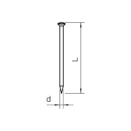 Гвоздь 2х50мм 362 Z 50 G OBO 3354504