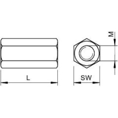 Муфта соединительная для шпильки L30 12005 M8 G OBO 6410081