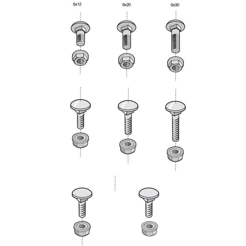 Болт М6 BTRCC 6х20 EZ (уп.100шт) CABLOFIL CM801011