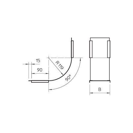 Крышка внутреннего вертикального угла 90град. 150мм DBV 150 S DD OBO 7131509