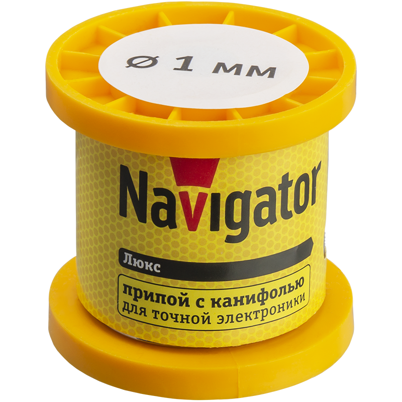 Припой 93 082 NEM-Pos02-61K-1-K100 (ПОС-61, катушка, 1мм, 100 г) Navigator 93082