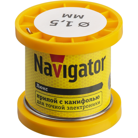 Припой 93 083 NEM-Pos02-61K-1.5-K100 (ПОС-61, катушка, 1.5мм, 100 г) Navigator 93083