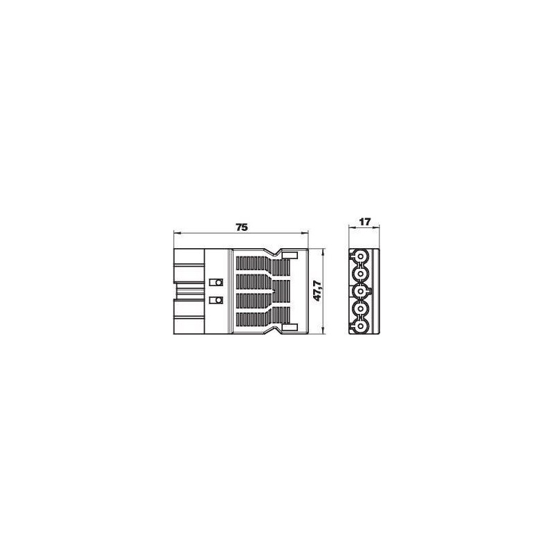 Штекер 5п Modul45connect ST-S GST18i5p SW черн. OBO 6108070