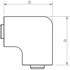 Крышка для угла плоского 15х40 пластик WDK HF15040RW бел. OBO 6192769