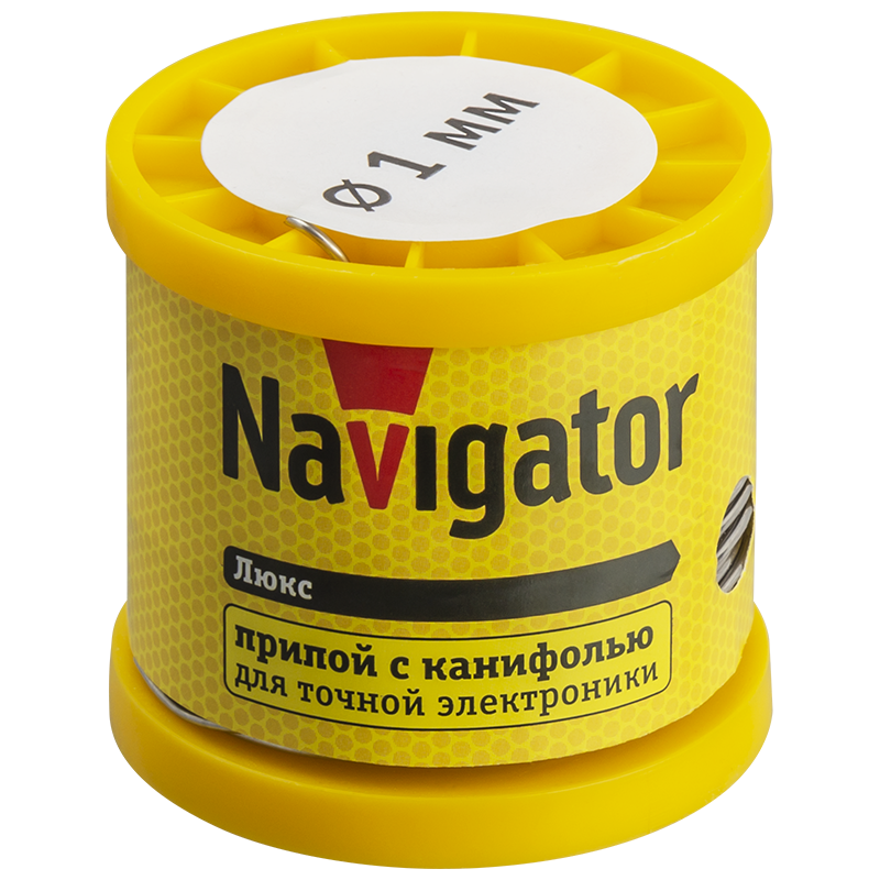 Припой 93 085 NEM-Pos02-61K-1-K200 (ПОС-61, катушка, 1мм, 200 г) Navigator 93085