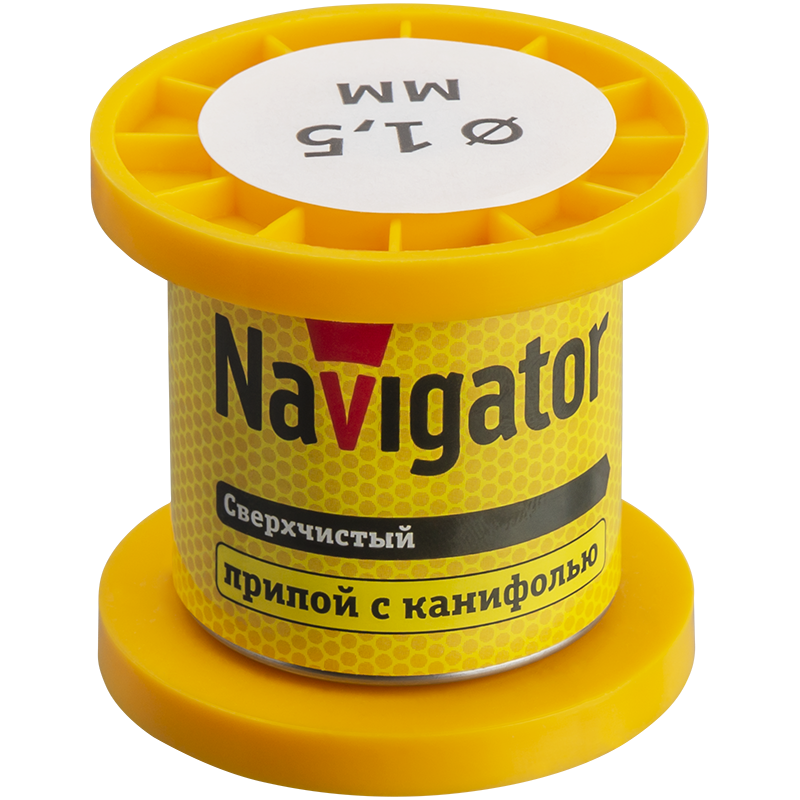 Припой 93 080 NEM-Pos02-63K-1.5-K50 (ПОС-63, катушка, 1.5мм, 50 г) Navigator 93080