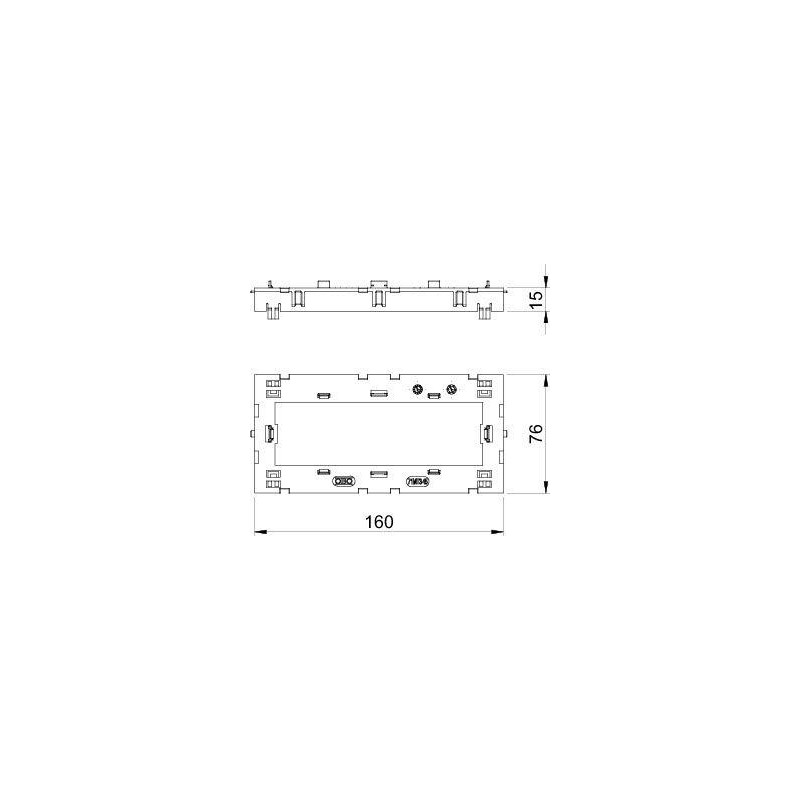 Рамка Modul45 монтажная 71MT3 45-2 полиамид сер. OBO 6288574