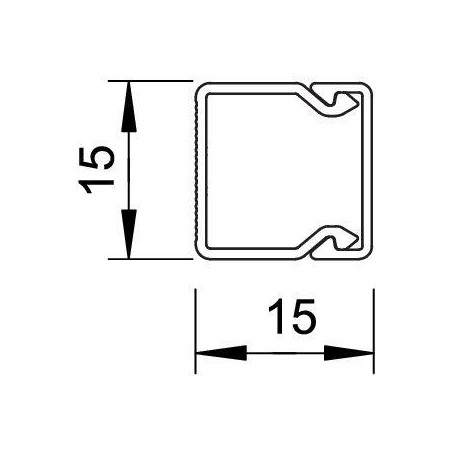 Кабель-канал 15х15 L2000 пластик WDK15015CW крем. OBO 6024963