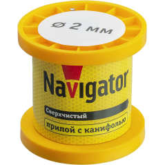 Припой 93 081 NEM-Pos02-63K-2-K50 (ПОС-63, катушка, 2мм, 50 г) Navigator 93081