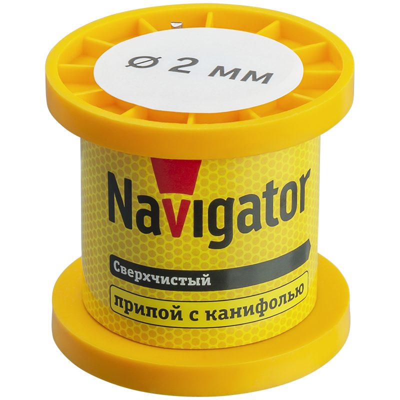 Припой 93 081 NEM-Pos02-63K-2-K50 (ПОС-63, катушка, 2мм, 50 г) Navigator 93081