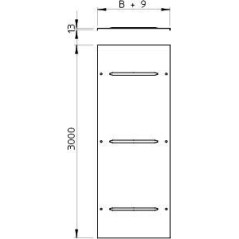 Крышка для лотка осн.200 L3000 сталь 1мм WDRL 1116 20 DD цинк-ламель OBO 6227600