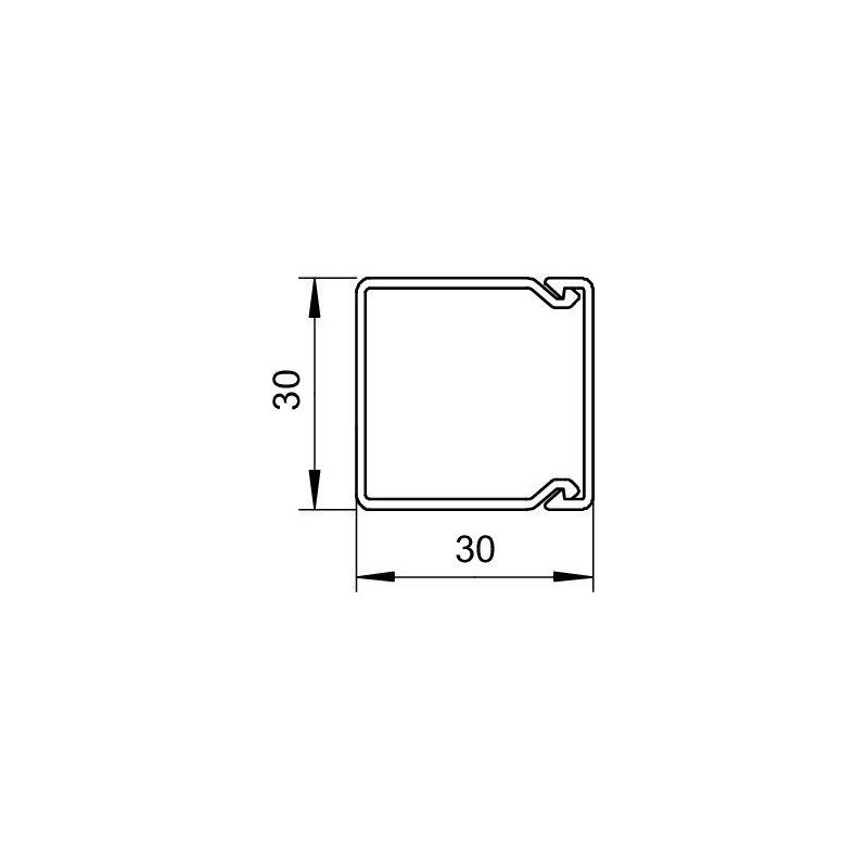 Мини-канал 30х30 L2000 WDK30030LGR свет. сер. (дл.2м) OBO 6026796