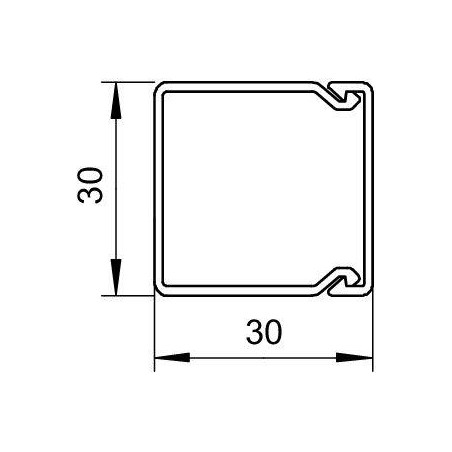 Мини-канал 30х30 L2000 WDK30030LGR свет. сер. (дл.2м) OBO 6026796