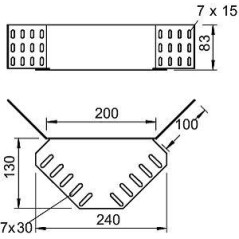 Соединитель угловой H85 REV 85 DD OBO 6069320