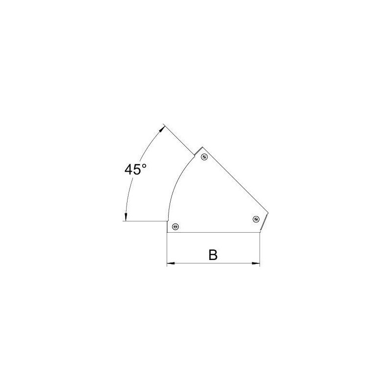 Крышка угловой секции 45град. 200мм DFBM 45 200 DD OBO 7138404