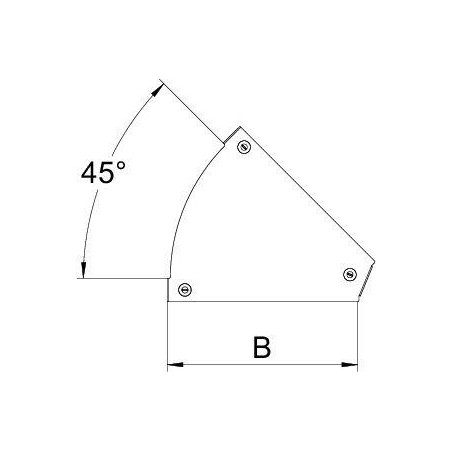 Крышка угловой секции 45град. 200мм DFBM 45 200 DD OBO 7138404