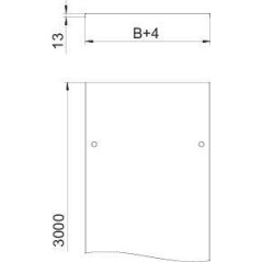 Крышка для лотка осн.50 L3000 сталь 1мм DRL 050 FS с поворотным фиксатором оцинк. OBO 6052053