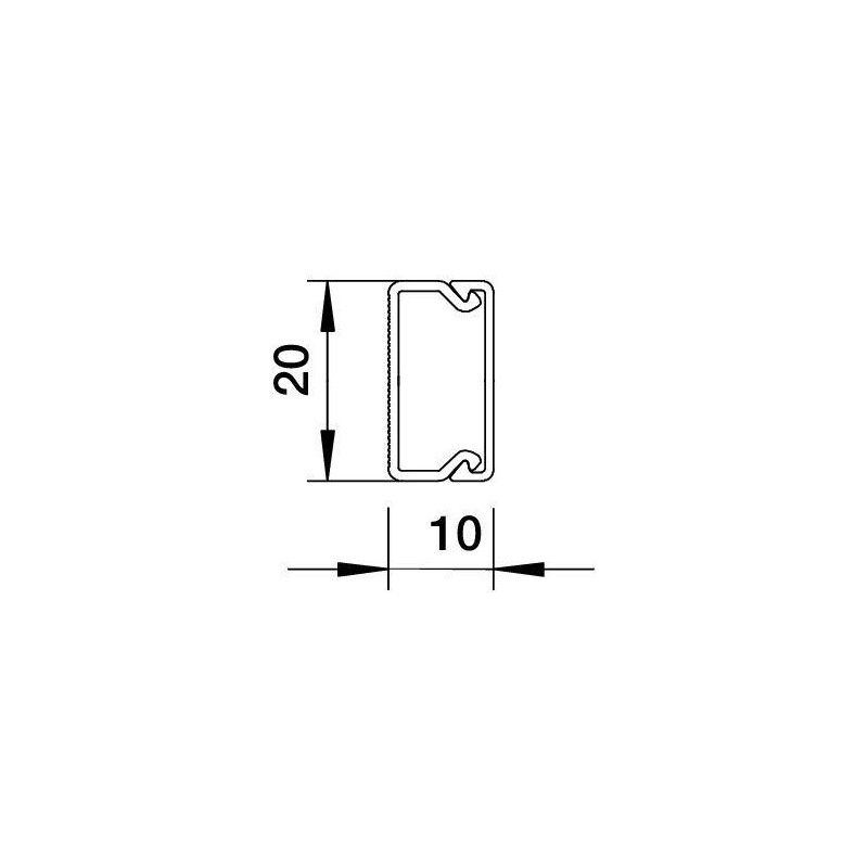 Мини-канал 10х20 L2000 WDK10020RW (дл.2м) OBO 6150764