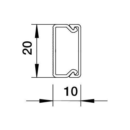 Мини-канал 10х20 L2000 WDK10020RW (дл.2м) OBO 6150764