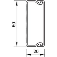 Кабель-канал 50х20 L2000 пластик WDK20050RW бел. OBO 6168736