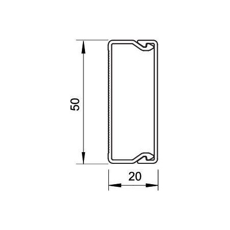 Кабель-канал 50х20 L2000 пластик WDK20050RW бел. OBO 6168736