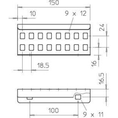 Комплект соединительный для лотка H60 LVG 60 FS (болт+шайба+гайка) OBO 6208840