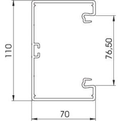 Кабель-канал 110х70 L2000 пластик GK70110RW бел. OBO 6274300