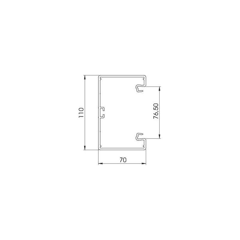 Кабель-канал 110х70 L2000 пластик GK70110RW бел. OBO 6274300