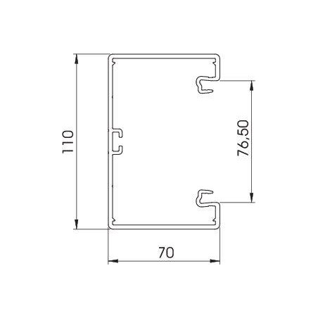 Кабель-канал 110х70 L2000 пластик GK70110RW бел. OBO 6274300