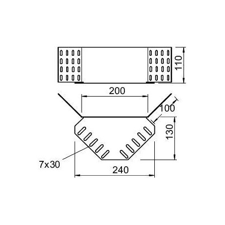 Соединитель угловой для лотка REV 110 DD OBO 6069339