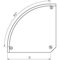 Крышка для угла горизонтального 90град. осн.200 DFB 90 200 DD OBO 7130546