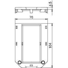 Накладка на монтажную коробку 104х76мм GB23 P4 OBO 7407268