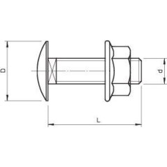 Комплект креплений M6х12 FRSB 6х12 F (болт с плоской головкой + комб. гайка) OBO 6406122