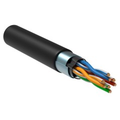 Кабель витая пара F/UTP кат.5E 4х2х24AWG LDPE черн. РФ/С (уп.305м) ITK LC3-C5E04-339-S-R