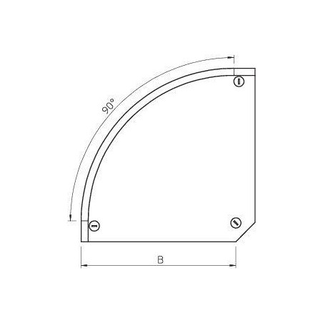Крышка для угла горизонтального 90град. осн.200 DFB 90 200 FS OBO 7129637