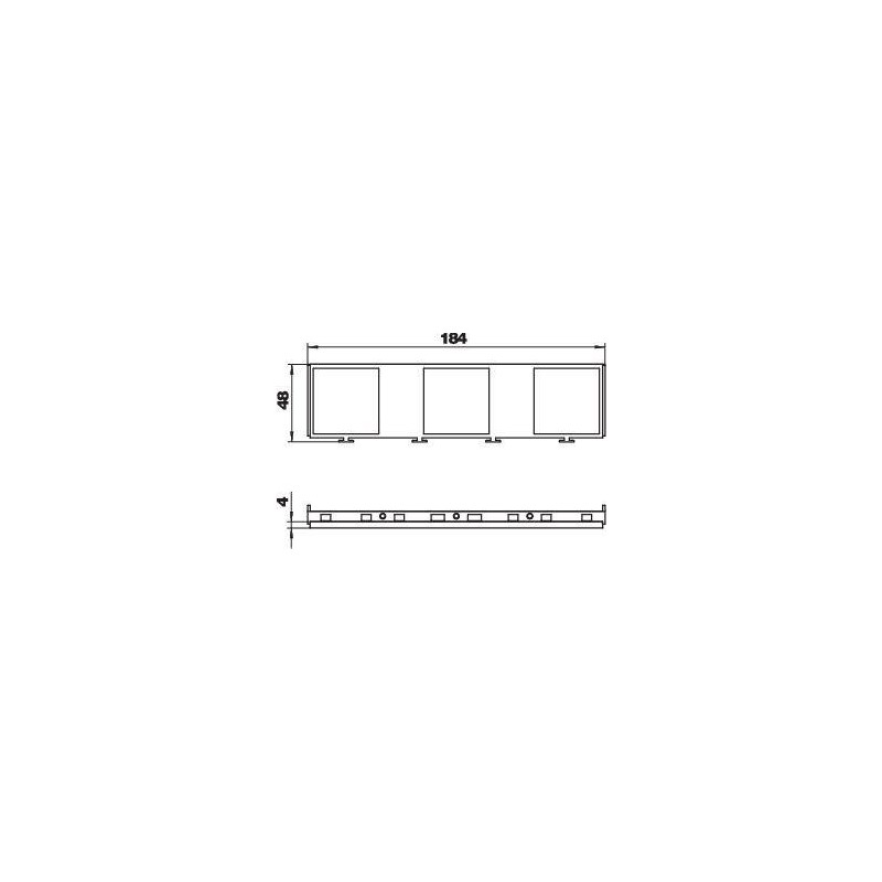 Рамка Modul45 монтажная для розетки MT45V 3 OBO 7408672